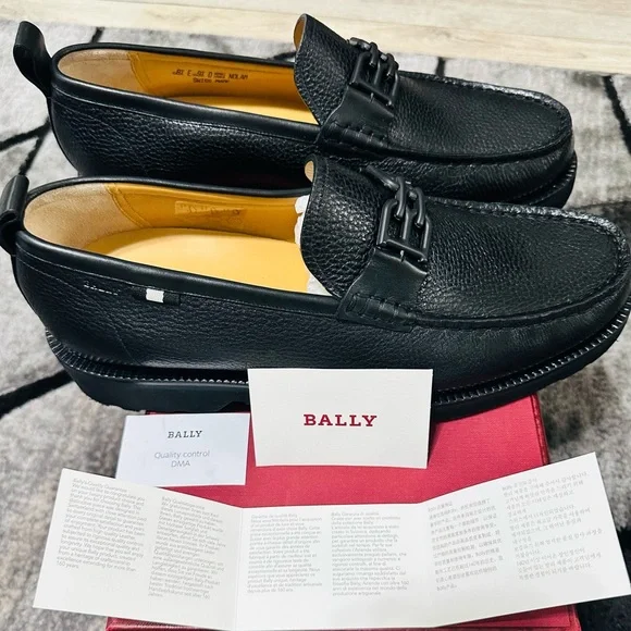 Nolan Men\'s 6239807 Black Grained Leather Loafers Calum Black Leather Penny Loafers main image 2